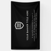 ビジネスロゴ |ミニマリストシンプルクリーン黒5' 横断幕 (縦)