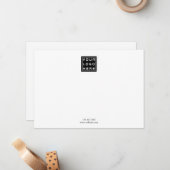 ビジネスロゴ |ミニマリストプロフェッショナルホワイトノート ノートカード (正面/裏面インサイチュ)