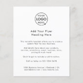 ビジネスロゴ |ミニマルなクリーンシンプル白 チラシ (正面)