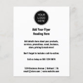 ビジネスロゴ |ミニマルなクリーンシンプル白 チラシ (裏面)