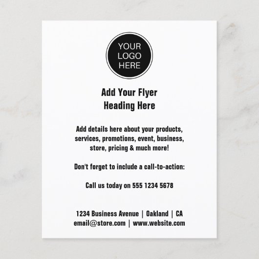 ビジネスロゴ |ミニマルなクリーンシンプル白 チラシ (正面)