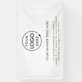 ビジネスロゴ |ミニマルシンプルリストクリーン5' 横断幕 (縦)