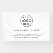 ビジネスロゴ |ミニマルシンプルリストクリーン5' 横断幕 (横)