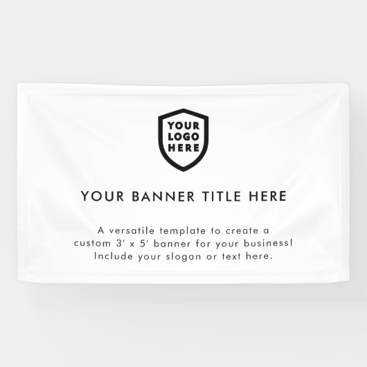 ビジネスロゴ |ミニマルシンプルリストクリーン5' 横断幕 (横)