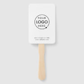 ビジネスロゴ |ミニマルシンプル主義クリーンホワイト ハンドファン (裏面)