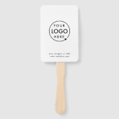 ビジネスロゴ |ミニマルシンプル主義クリーンホワイト ハンドファン (正面)