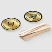 ビジネスロゴ |ミニマルシンプル主義クリーン金ゴールド ハンドファン (組立なし)