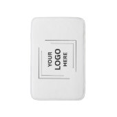 ビジネスロゴ | ミニマルプロフェッショナルホワイトバス バスマット (正面縦)