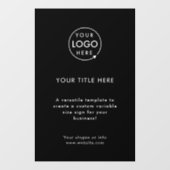 ビジネスロゴ | ミニマル ブラック おしゃれ プロモーション ウィンドウサイン (シート)