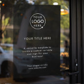 ビジネスロゴ | ミニマル ブラック おしゃれ プロモーション ウィンドウサイン