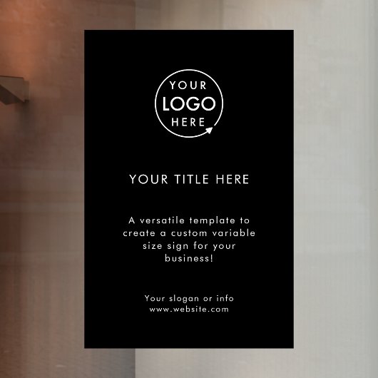 ビジネスロゴ | ミニマル ブラック おしゃれ プロモーション ウィンドウサイン