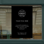 ビジネスロゴ | ミニマル ブラック おしゃれ プロモーション ウィンドウサイン