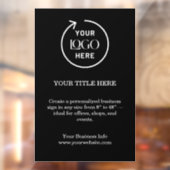 ビジネスロゴ | ミニマル ブラック スタイリッシュ プロモーション ウィンドウサイン (シート2)