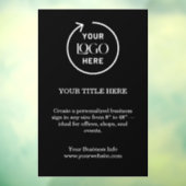 ビジネスロゴ | ミニマル ブラック スタイリッシュ プロモーション ウィンドウサイン (シート3)