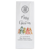 ビジネスロゴ メリークリスマス 法人 ホリデー ワインギフトバッグ (正面)