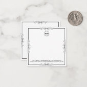 ビジネスロゴ |モダンミニマリストの黒い縁どレット ノートカード (正面/裏面インサイチュ)