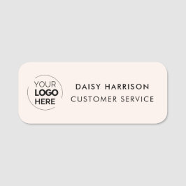 ビジネスロゴ |ライトピンクカスタムの従業員 名札