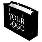 ビジネスロゴ | ロゴカスタム付きショッピングバッグ ラージペーパーバッグ (裏面アングル)