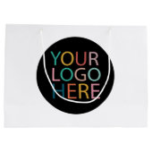 ビジネスロゴ | ロゴカスタム付きショッピングバッグ ラージペーパーバッグ (裏面)
