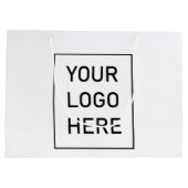 ビジネスロゴ | ロゴカスタム付きショッピングバッグ ラージペーパーバッグ (裏面)