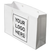 ビジネスロゴ | ロゴカスタム付きショッピングバッグ ラージペーパーバッグ (裏面アングル)