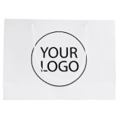 ビジネスロゴ | ロゴカスタム付きショッピングバッグ ラージペーパーバッグ (裏面)