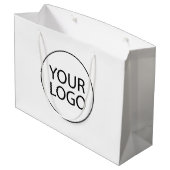 ビジネスロゴ | ロゴカスタム付きショッピングバッグ ラージペーパーバッグ (裏面アングル)