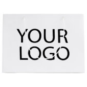 ビジネスロゴ | ロゴカスタム付きショッピングバッグ ラージペーパーバッグ (正面)