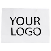 ビジネスロゴ | ロゴカスタム付きショッピングバッグ ラージペーパーバッグ (裏面)