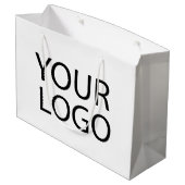 ビジネスロゴ | ロゴカスタム付きショッピングバッグ ラージペーパーバッグ (裏面アングル)