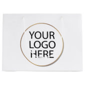 ビジネスロゴ | ロゴカスタム付きショッピングバッグ ラージペーパーバッグ (正面)