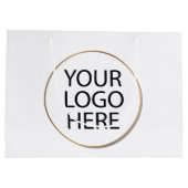 ビジネスロゴ | ロゴカスタム付きショッピングバッグ ラージペーパーバッグ (裏面)