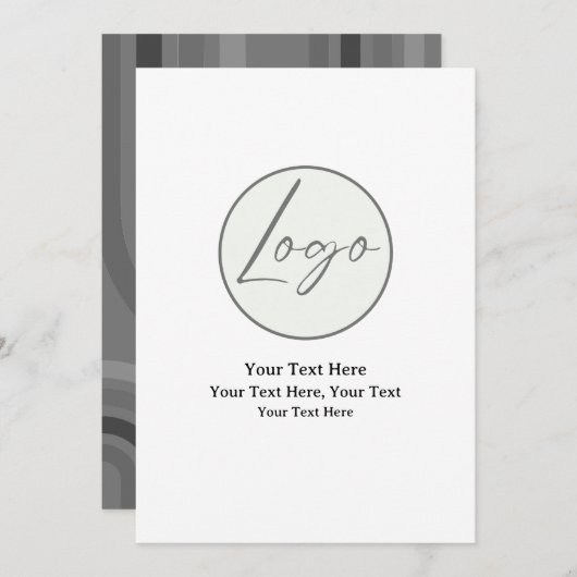 ビジネスロゴ |会社のプロフェッショナル 企業の 招待状 (正面/裏面)