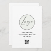 ビジネスロゴ |会社のプロフェッショナル 企業の 招待状 (正面/裏面)