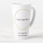 ビジネスロゴ |会社モダンテンプレート カフェラテマグ (右アングル)