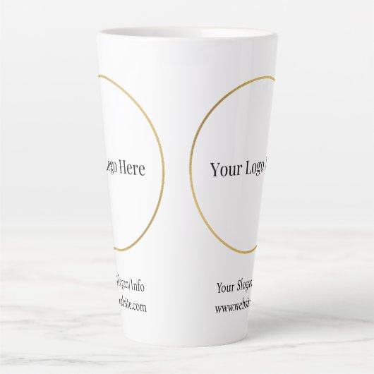 ビジネスロゴ |会社モダンテンプレート カフェラテマグ (正面)