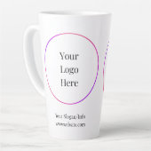 ビジネスロゴ |会社モダンテンプレート カフェラテマグ (左アングル)