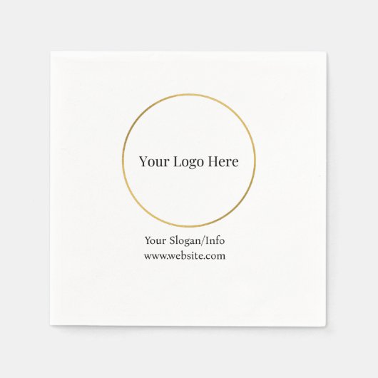 ビジネスロゴ |会社モダンテンプレート スタンダードカクテルナプキン (正面)