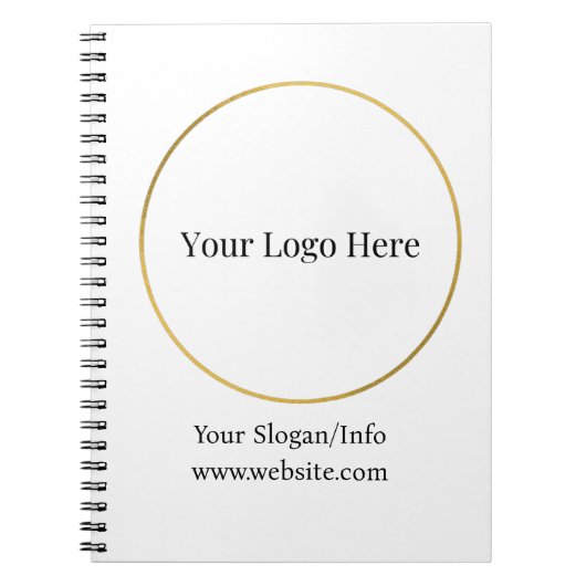 ビジネスロゴ |会社モダンテンプレート ノートブック (正面)