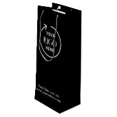 ビジネスロゴ |会社企業のミニマリストワイン ワインギフトバッグ (裏面アングル)