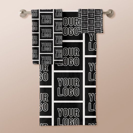 ビジネスロゴ、写真、アップロードしたデザインの追加 バスタオルセット