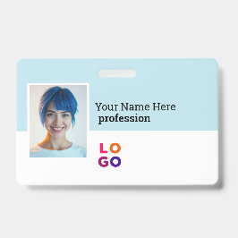 ビジネスロゴ、写真、Qrコード、名前ID バッジ