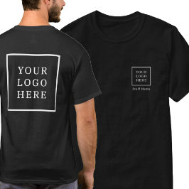 ビジネスロゴ（前後）スタッフネーム会社 Tシャツ