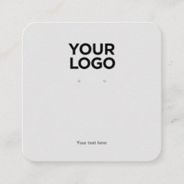 ビジネスロゴ – 四角四角のイヤリング表示カード スクエア名刺