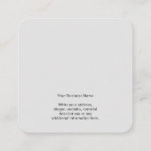 ビジネスロゴ – 四角四角のイヤリング表示カード スクエア名刺 (裏面)