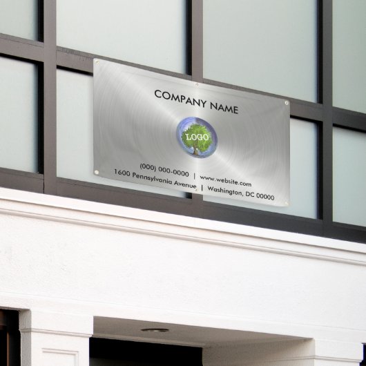 ビジネスロゴ（屋外） 横断幕 (ビルの外側)