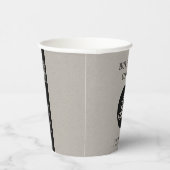 ビジネスロゴ、文字、QRコードブランドベージュコーヒー 紙コップ (右)