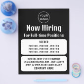 ビジネスロゴ、求人募集広告の チラシ (シングル)