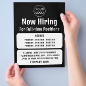 ビジネスロゴ、求人募集広告の チラシ (手)