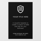 ビジネスロゴ |独自の黒を作モダン成 ウィンドウサイン (シート)